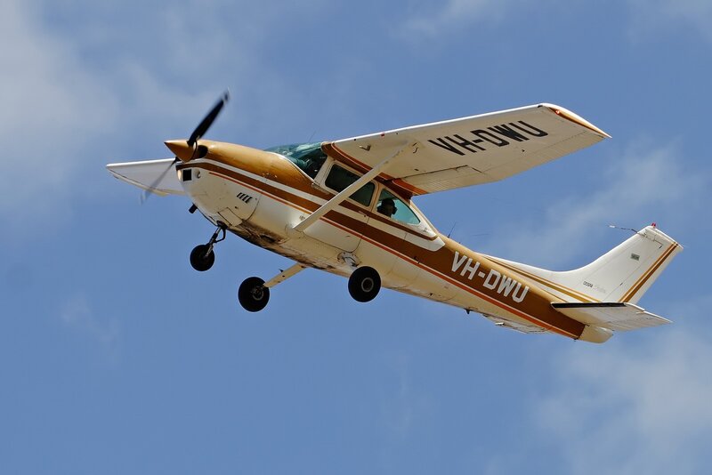 Small Propeller Airplane — Blue