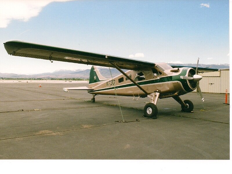 Small Propeller Airplane — Green