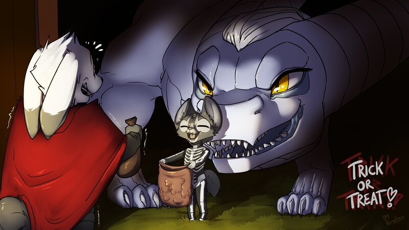 Small Skeleton-costumed Fox