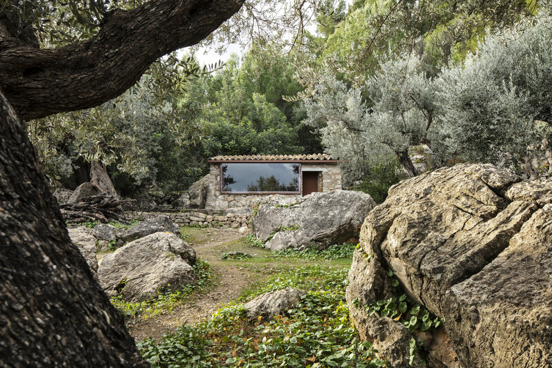 Small Stone Cabin in Forest