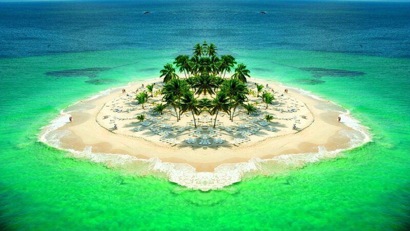 Small Tropical Island — Green, Serene