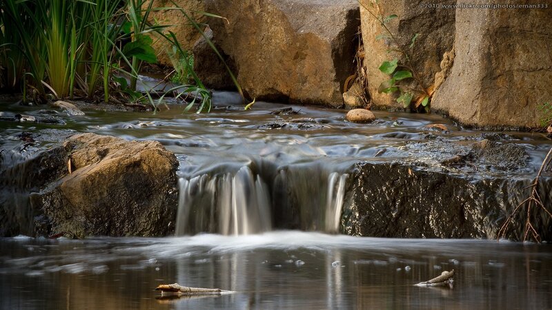 Small waterfall in a stream