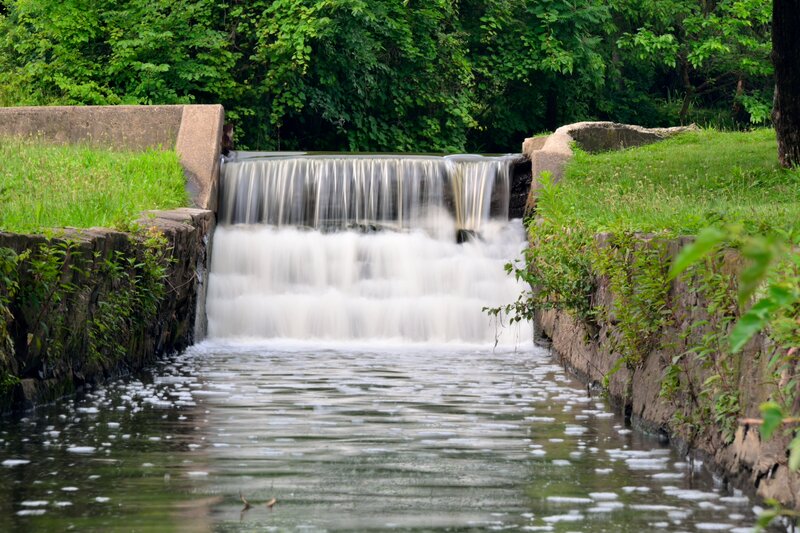Small Waterfall in Canal