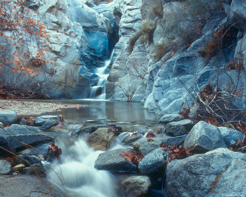 Small Waterfall in Canyon — Gray, Serene, Autumn