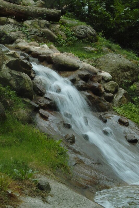 Small waterfall in forest