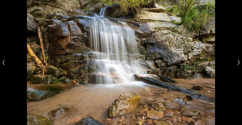 Small Waterfall in Forest — Brown, Serene, Afternoon