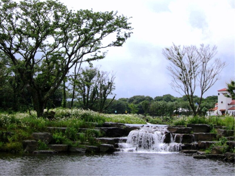 Small Waterfall in Park