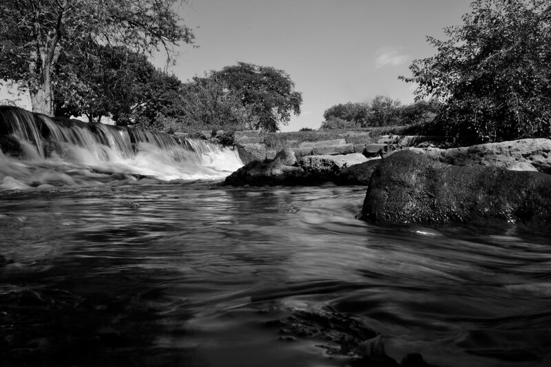 Small Waterfall in River