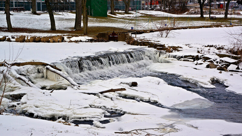 Small Waterfall in Snow
