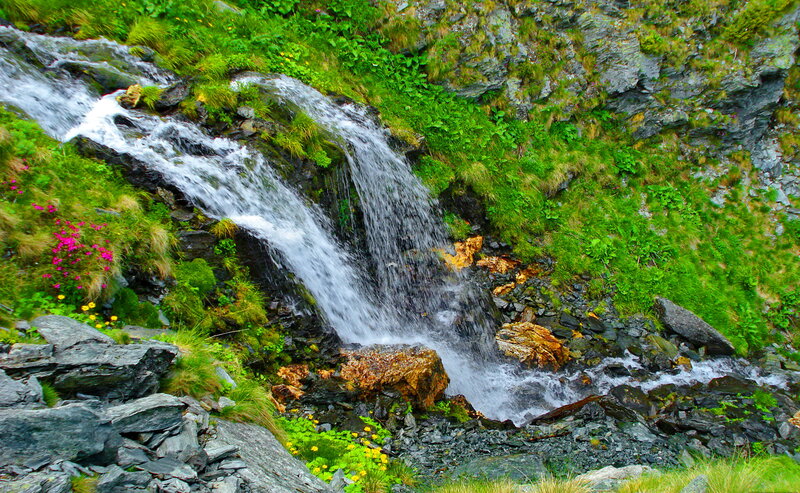 Small Waterfall on Hillside