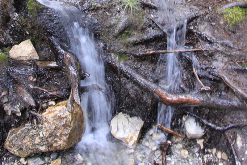 Small Waterfall on Rocks — Brown, Natural