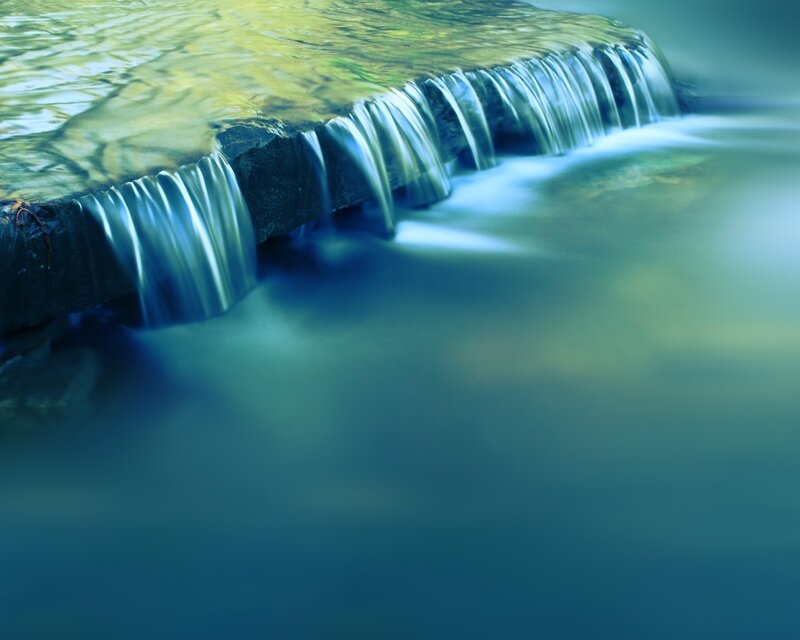Small Waterfall over Rock