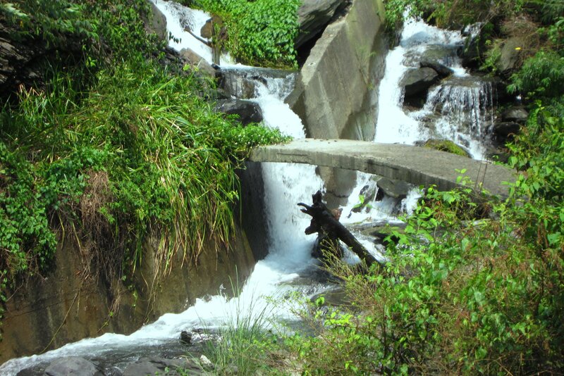 Small Waterfall with Bridge