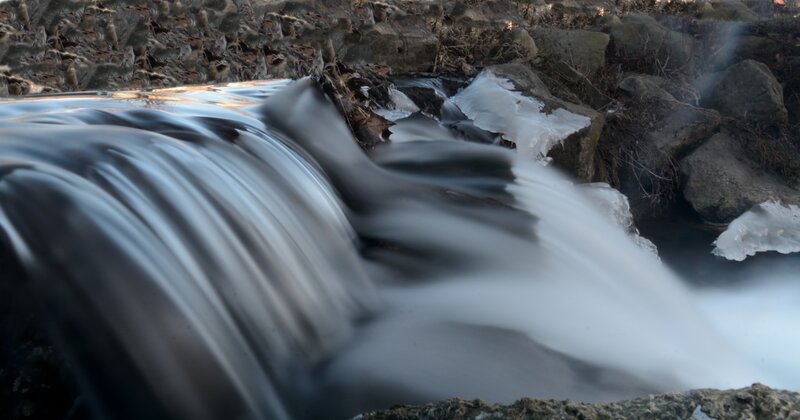 Small Waterfall with Ice