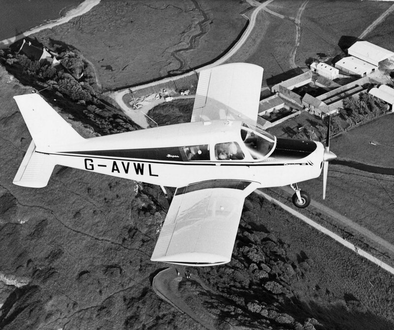 Small White Airplane — Black