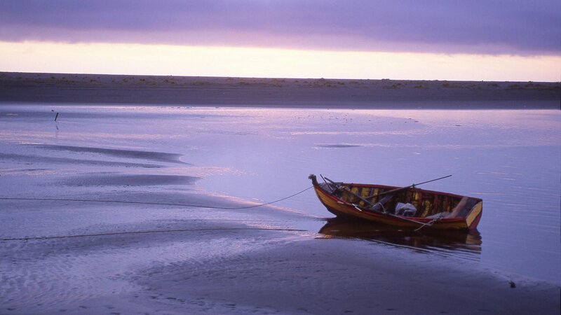 Small Wooden Boat — Purple