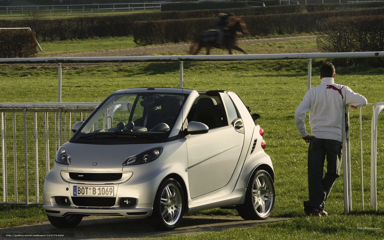 Smart car at a racetrack