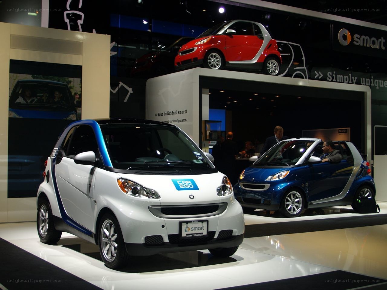 Smart car display at auto show