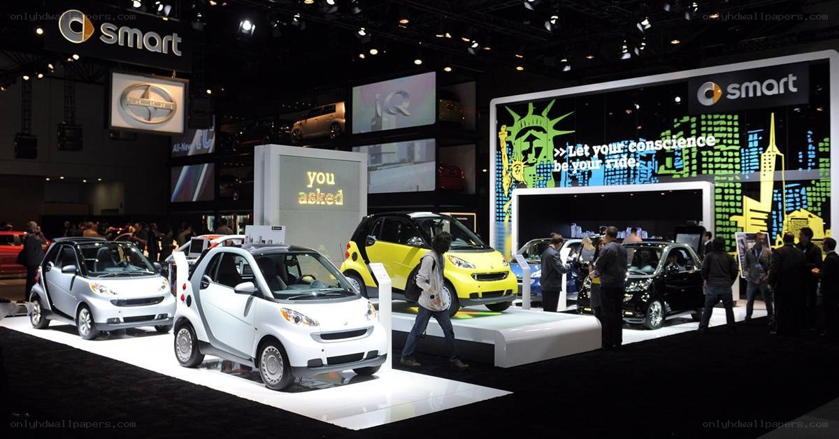 Smart car exhibit at auto show