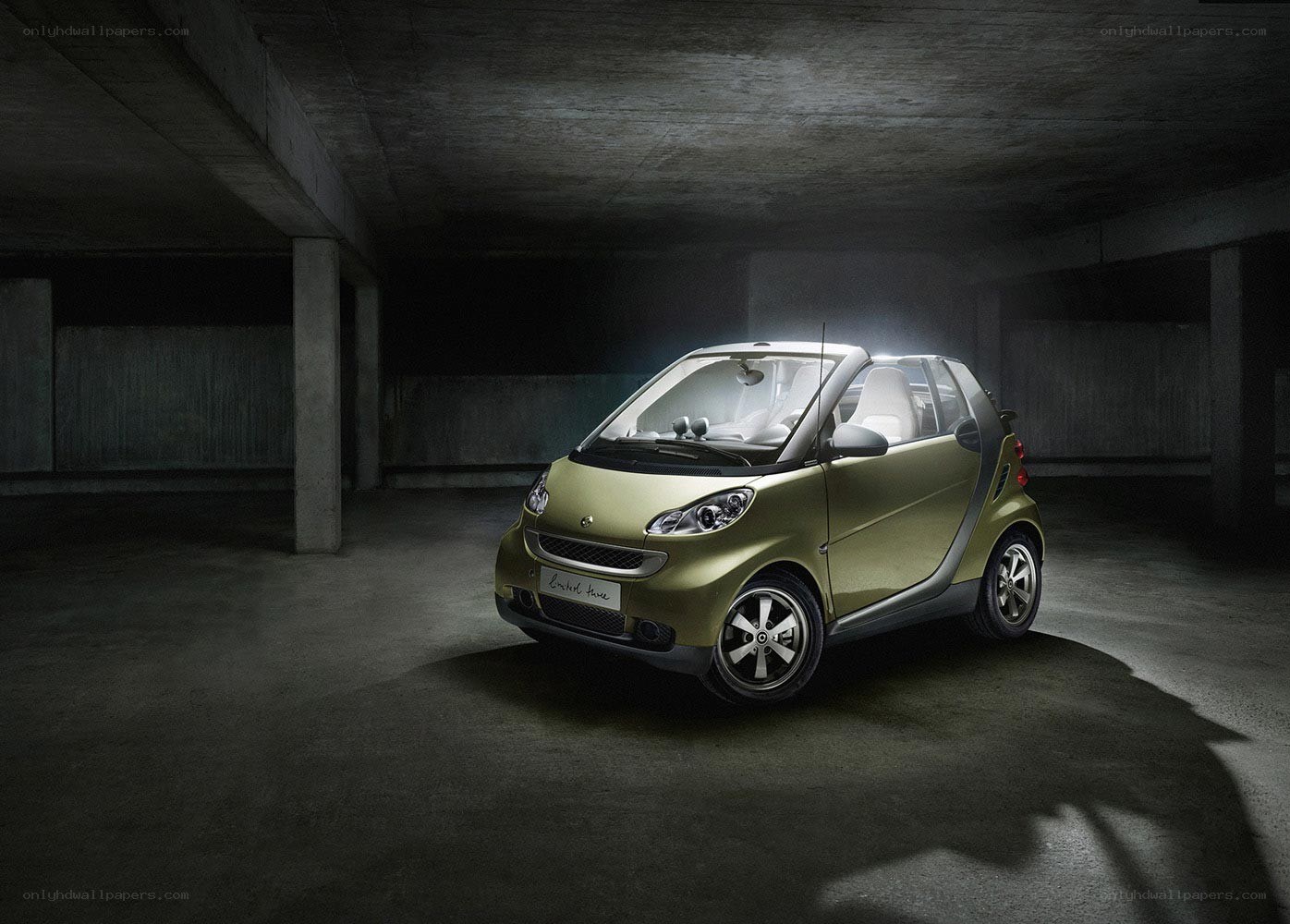 Smart car in underground garage