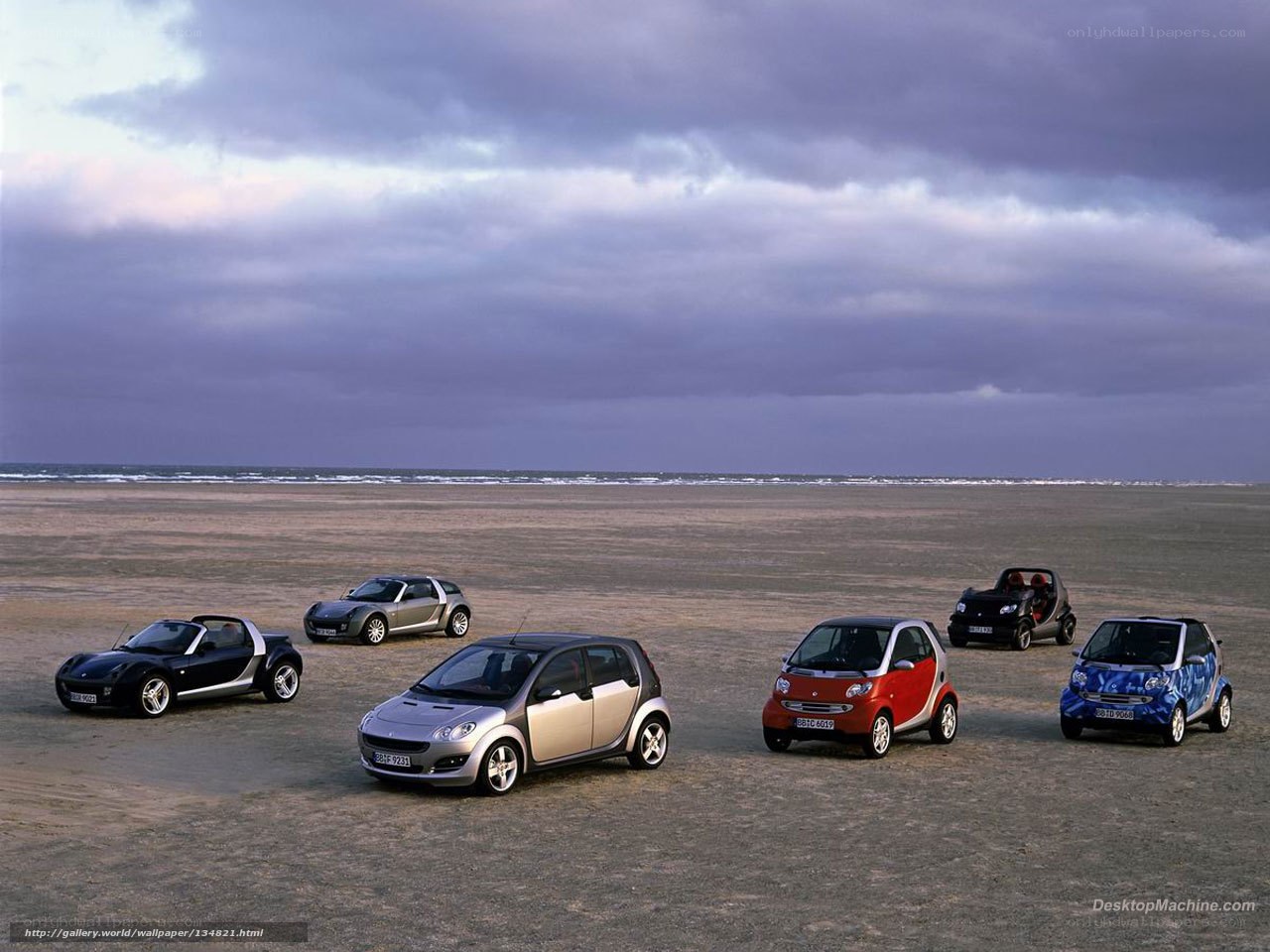 Smart cars on a beach