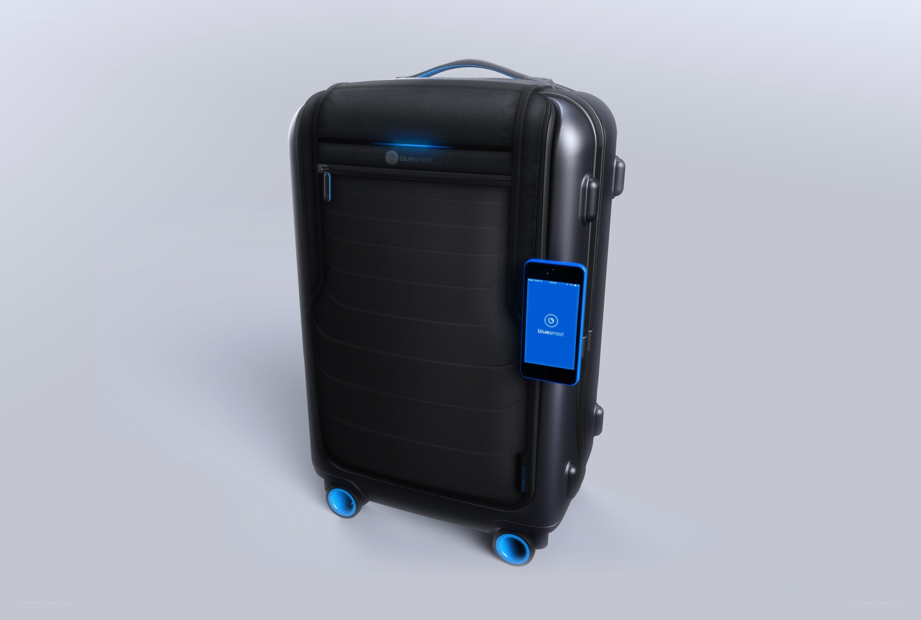 smart suitcase with phone