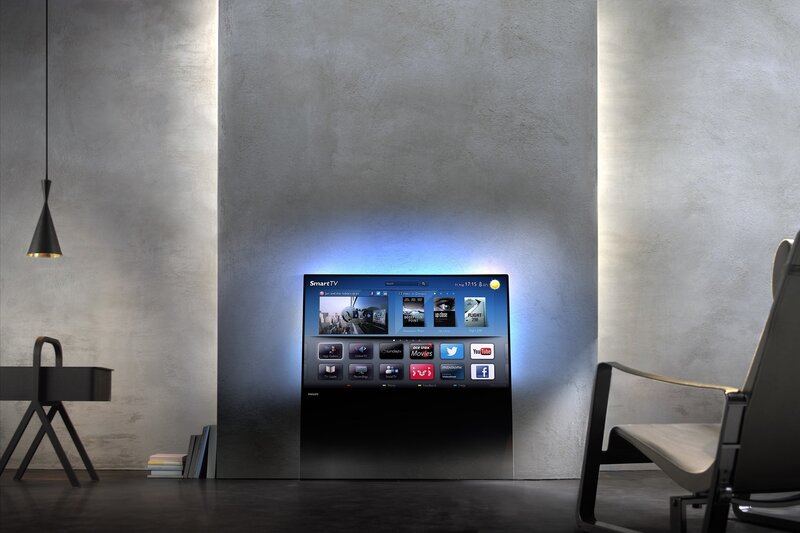 Smart TV in modern living room