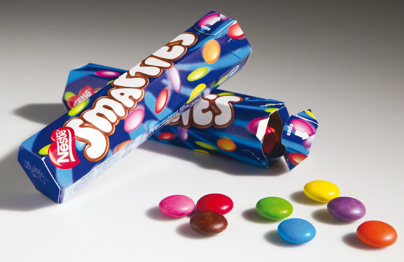 Smarties candy packages