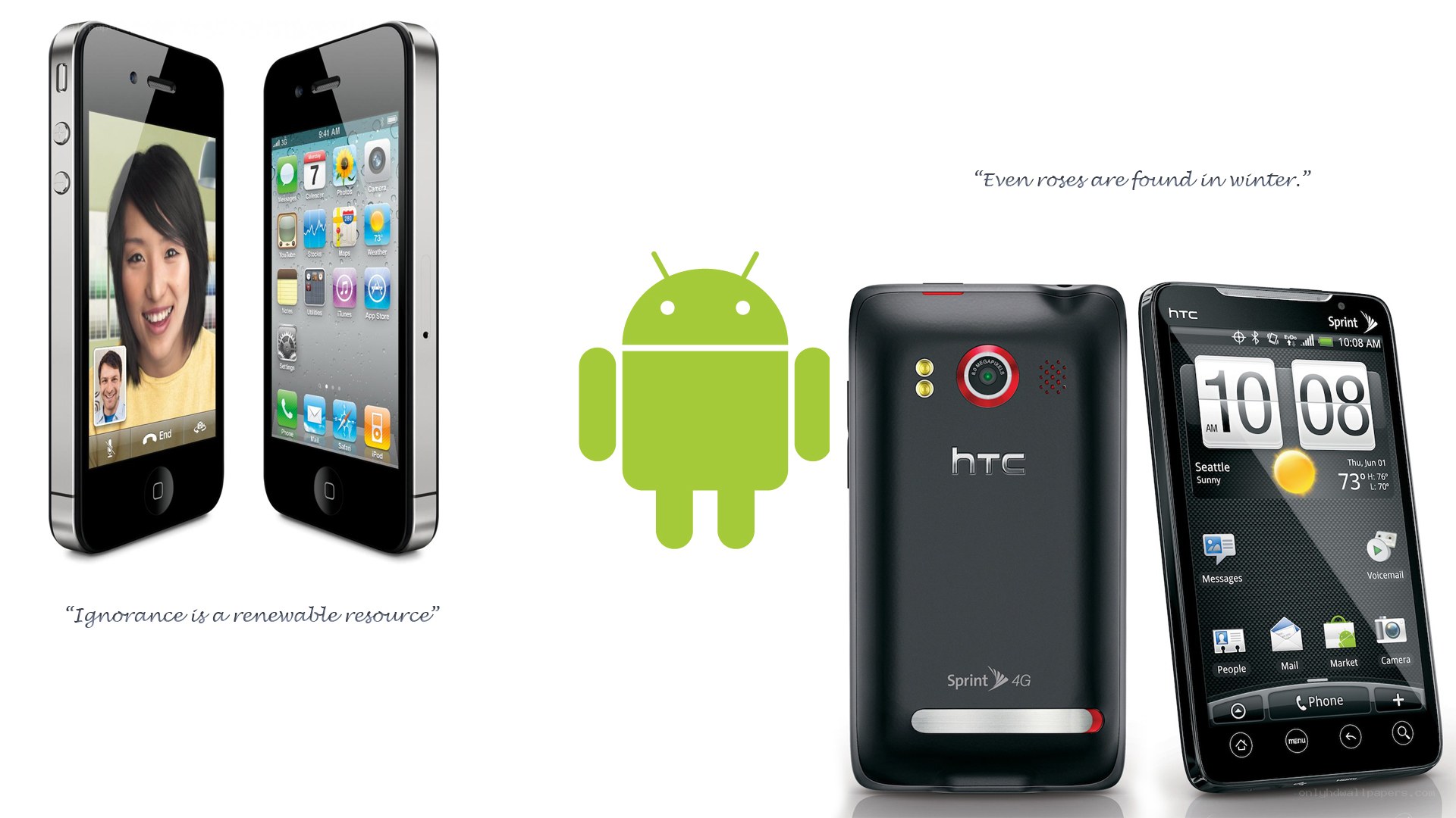 Smartphone comparison ad