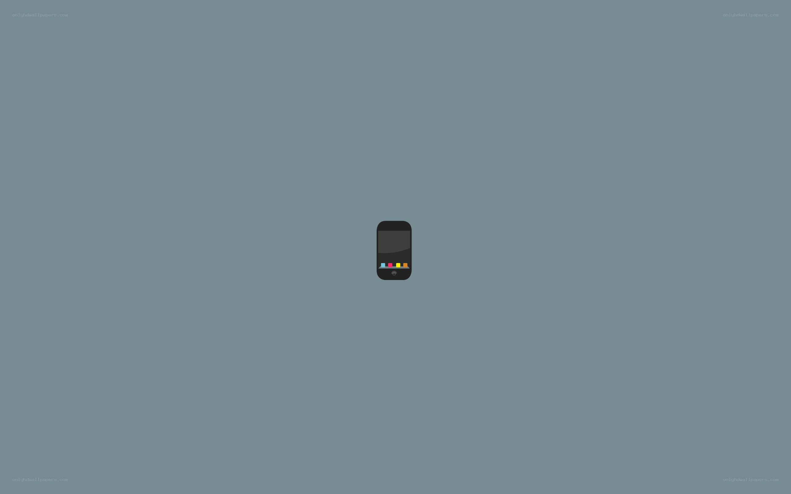 smartphone icon on gray background