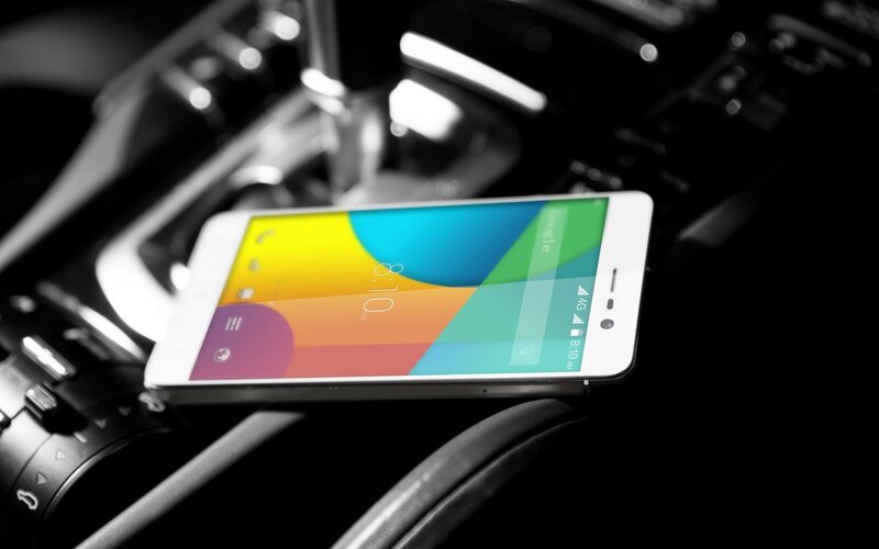 smartphone in car interior