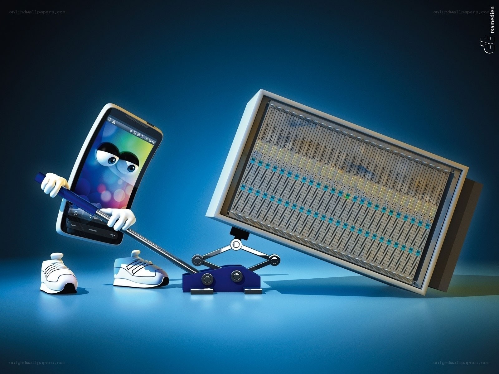 Smartphone lifting server