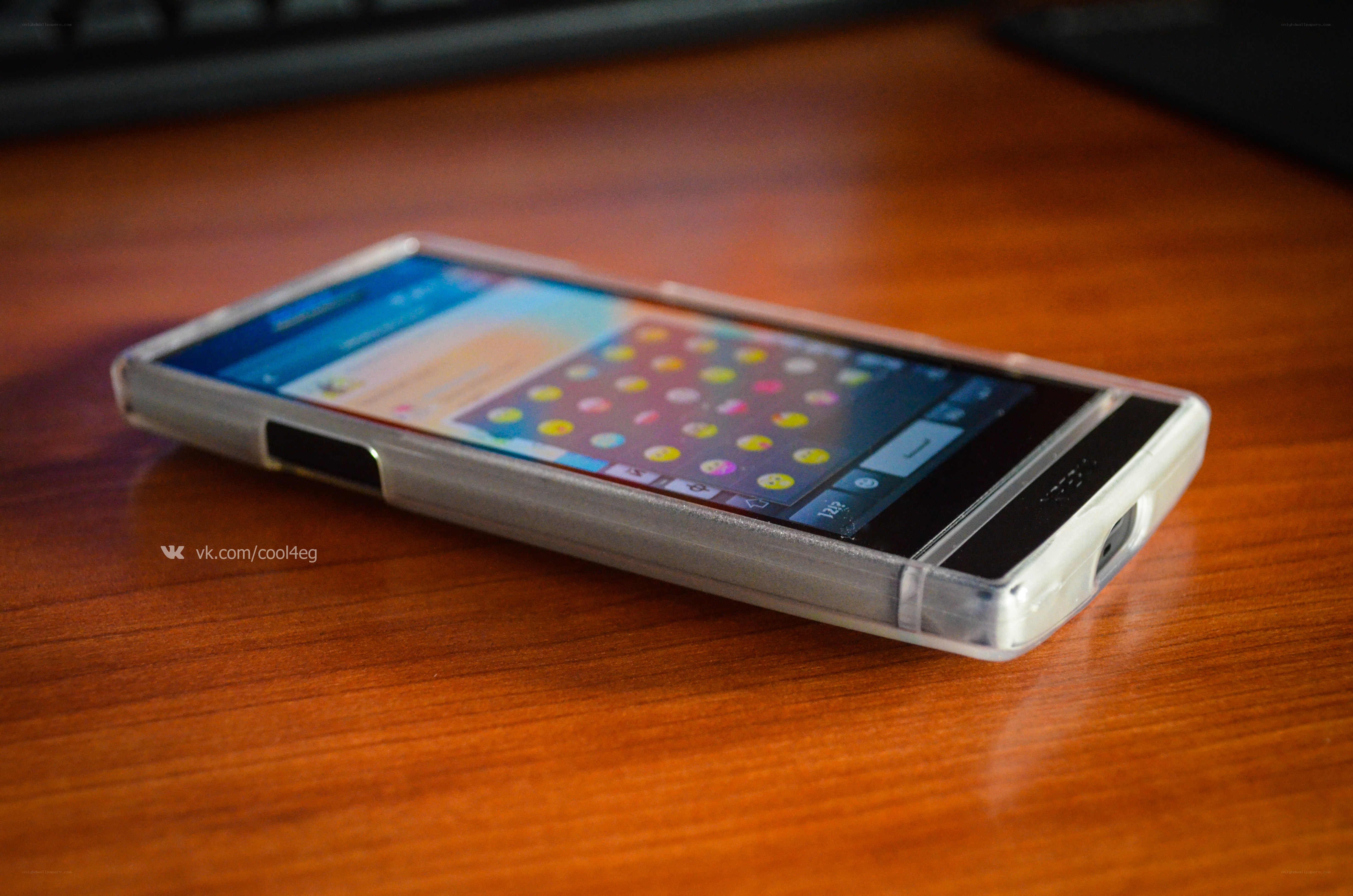 smartphone on wooden table