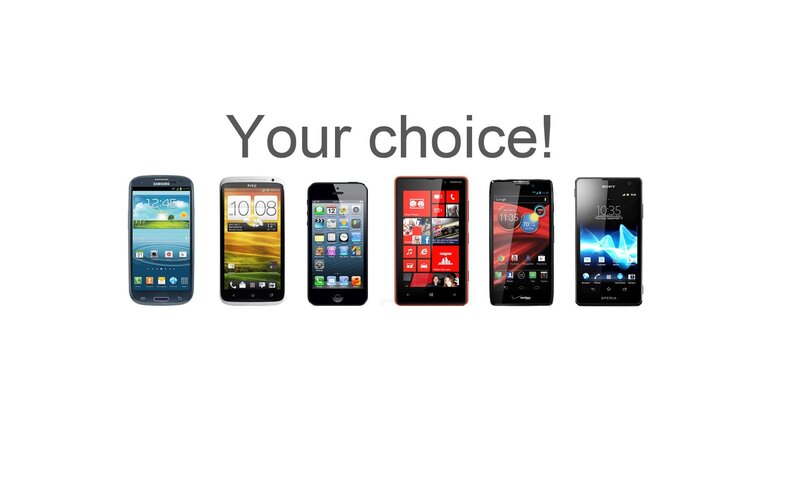 Smartphones in a Row