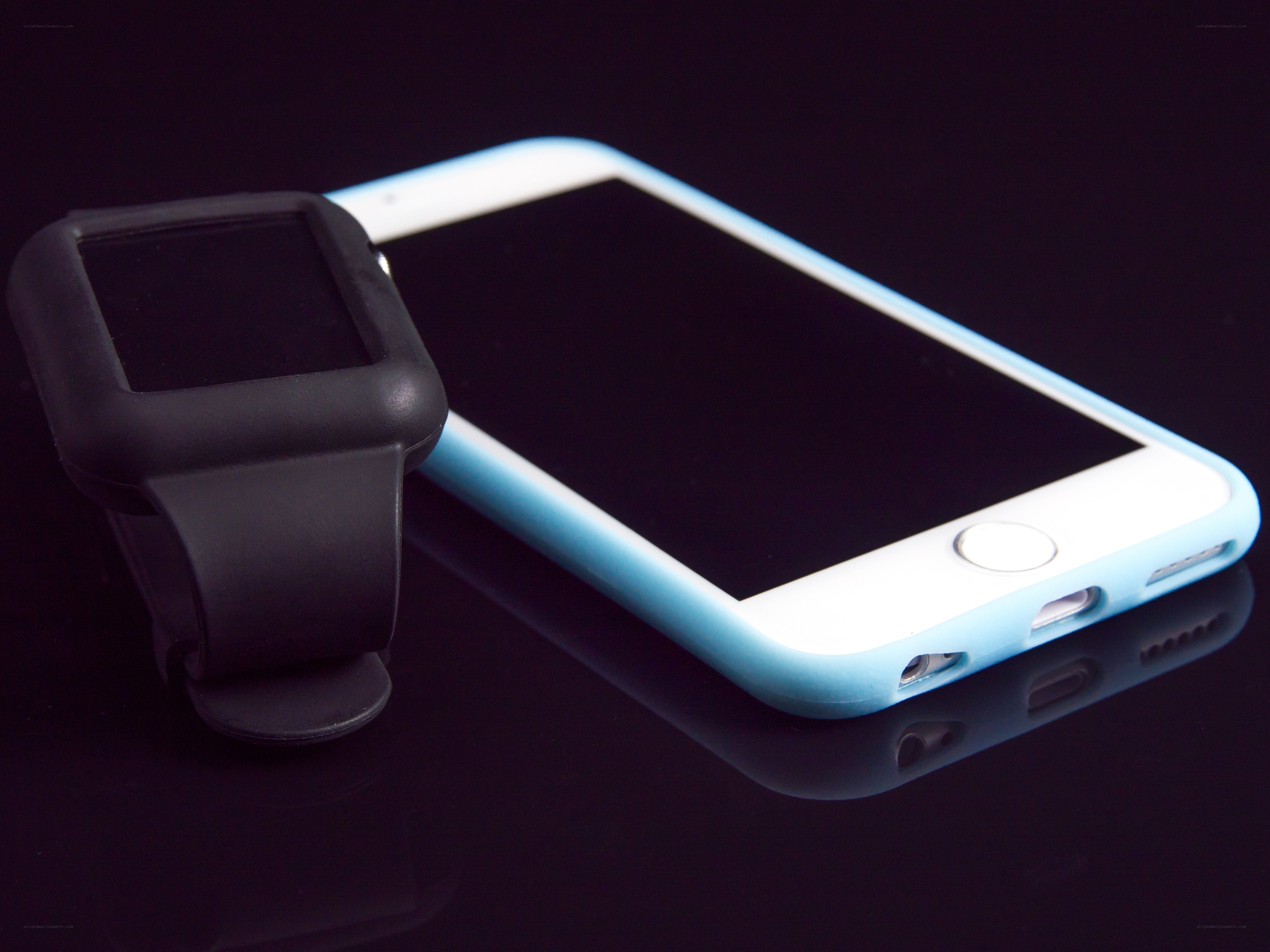 smartwatch and smartphone