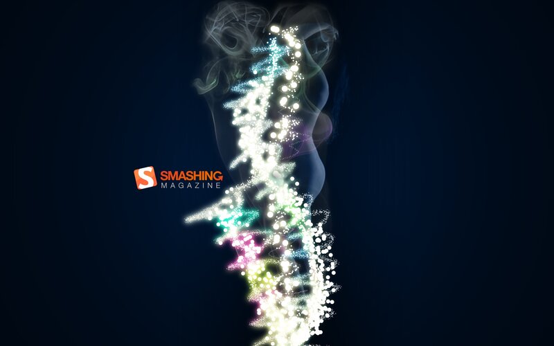 Smashing Magazine logo with particle trail