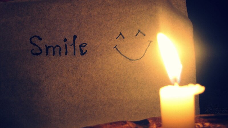 Smile with candlelight