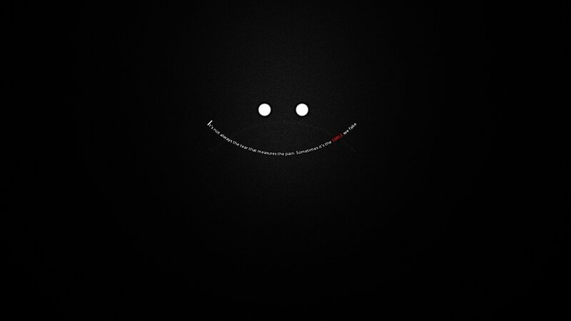 Smile with Text — Black
