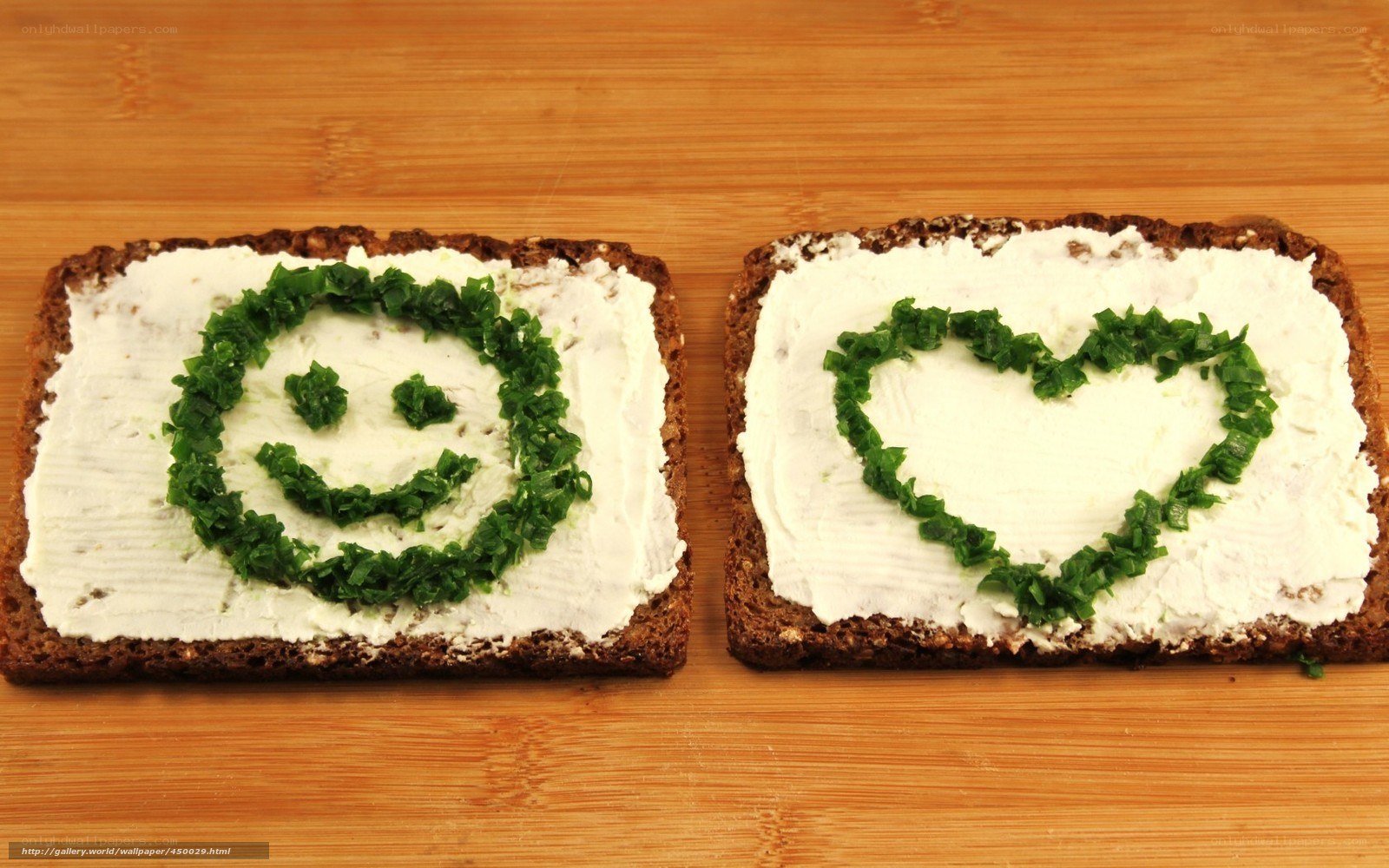 Smiley and heart on toast