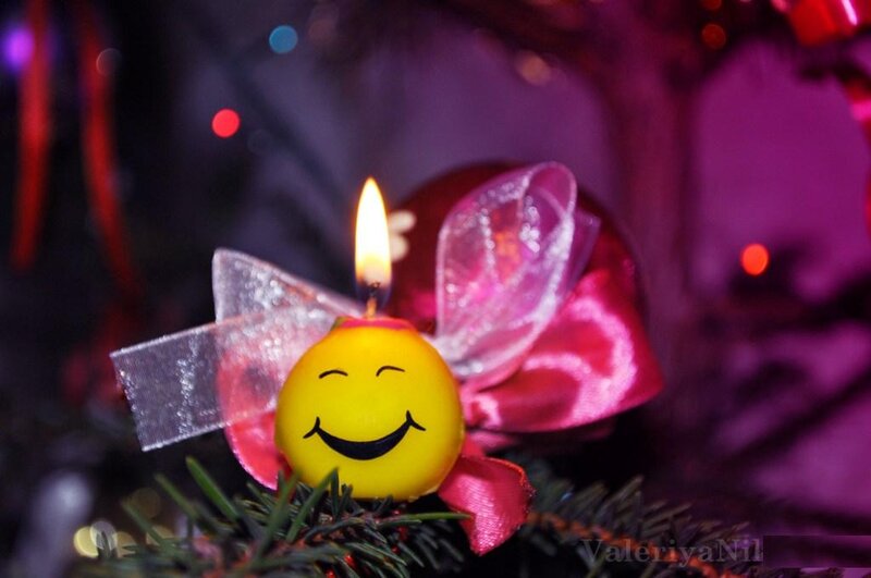 Smiley Candle Ornament