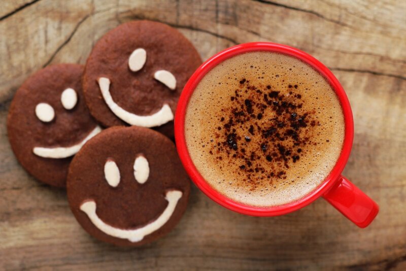 Smiley Cookies and Coffee