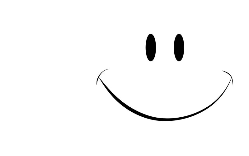 Smiley Face Drawing — Black, Neutral, Vector Art