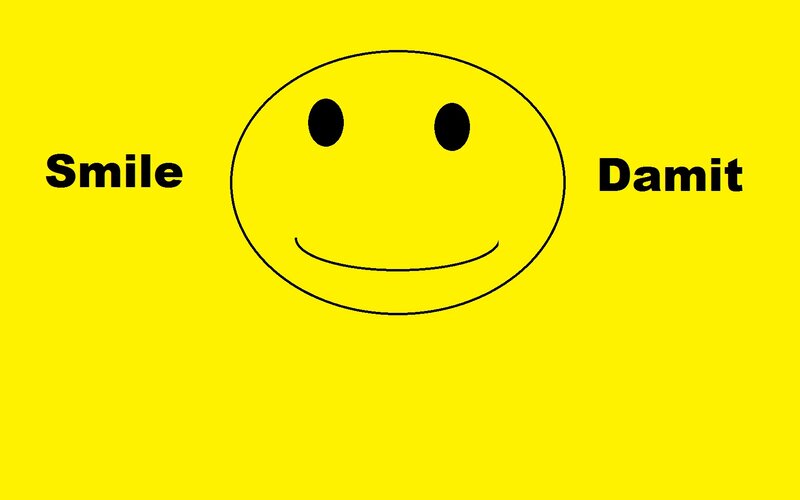 Smiley Face Drawing — Yellow