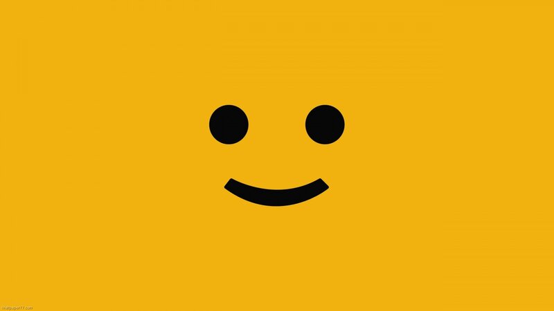 Smiley Face Icon — Yellow, Neutral, Minimalist