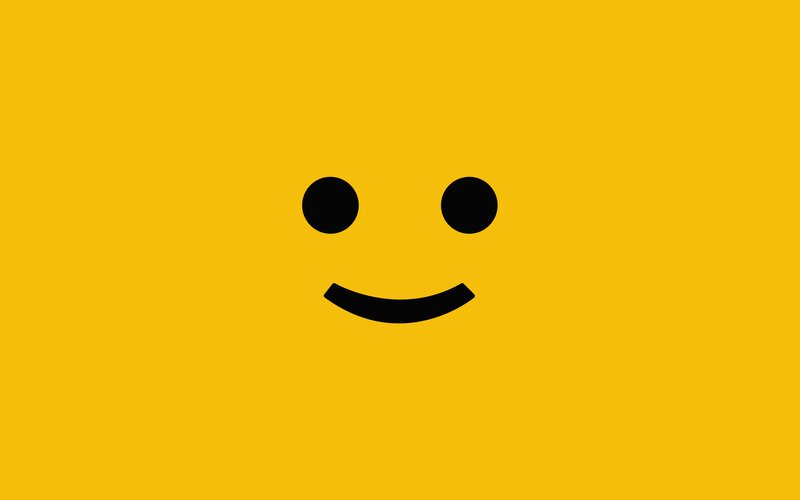 Smiley Face Icon — Yellow, Neutral, Vector Art, Eyes