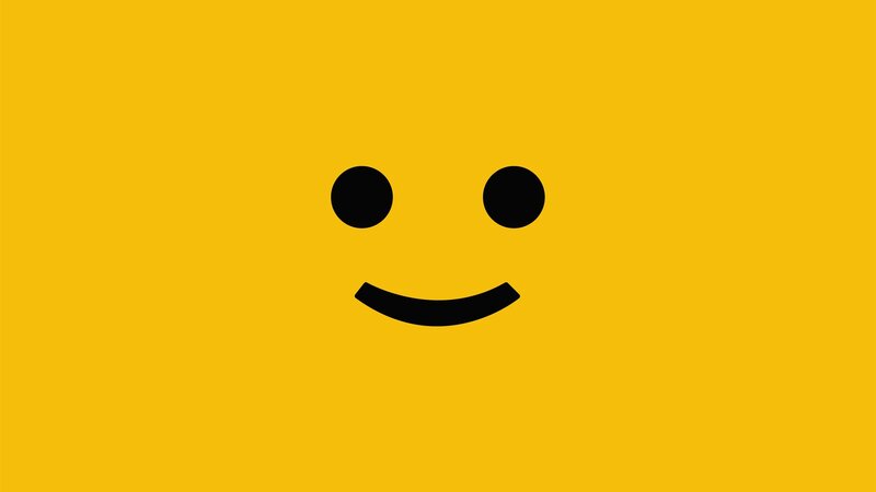 Smiley Face Icon — Yellow, Neutral, Vector Art