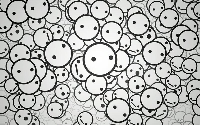Smiley Face Icons — Black