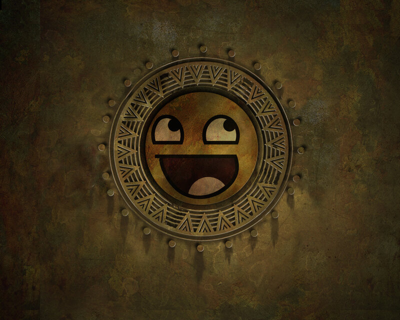 smiley face in ancient design