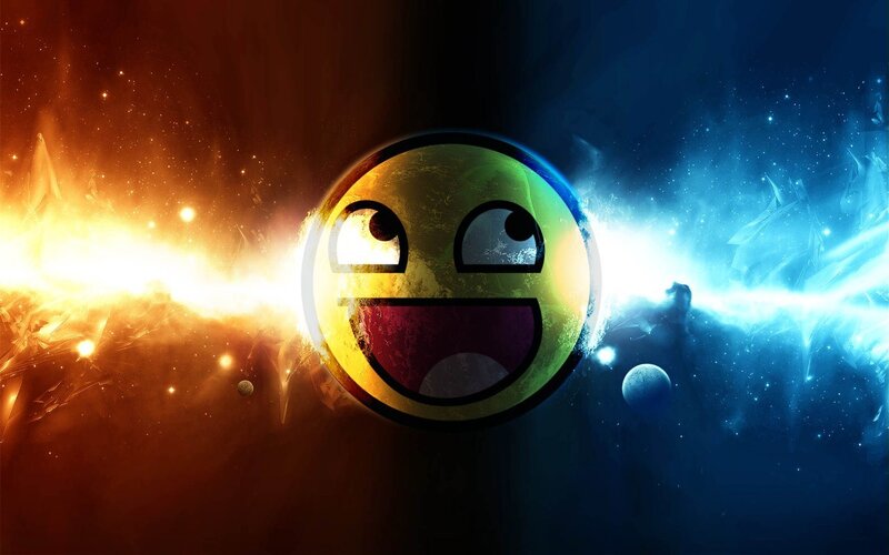 smiley face in space