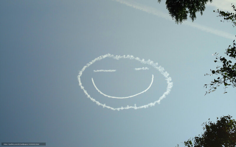 smiley face in the sky